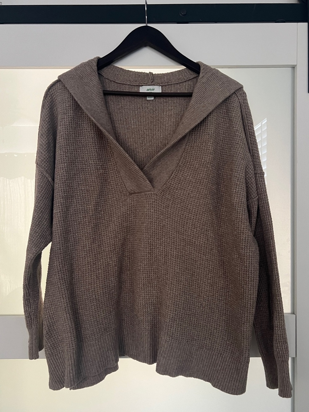 Aerie Cozyup sweater hoodie- size M - mocha color